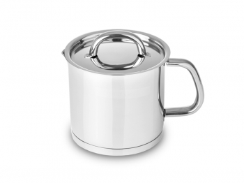 Milk pot with handle + lid 12