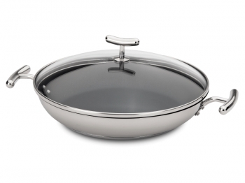 Conical non-stick frypan with handles