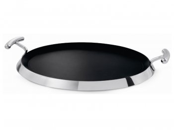 Non-stick round griddle with handles